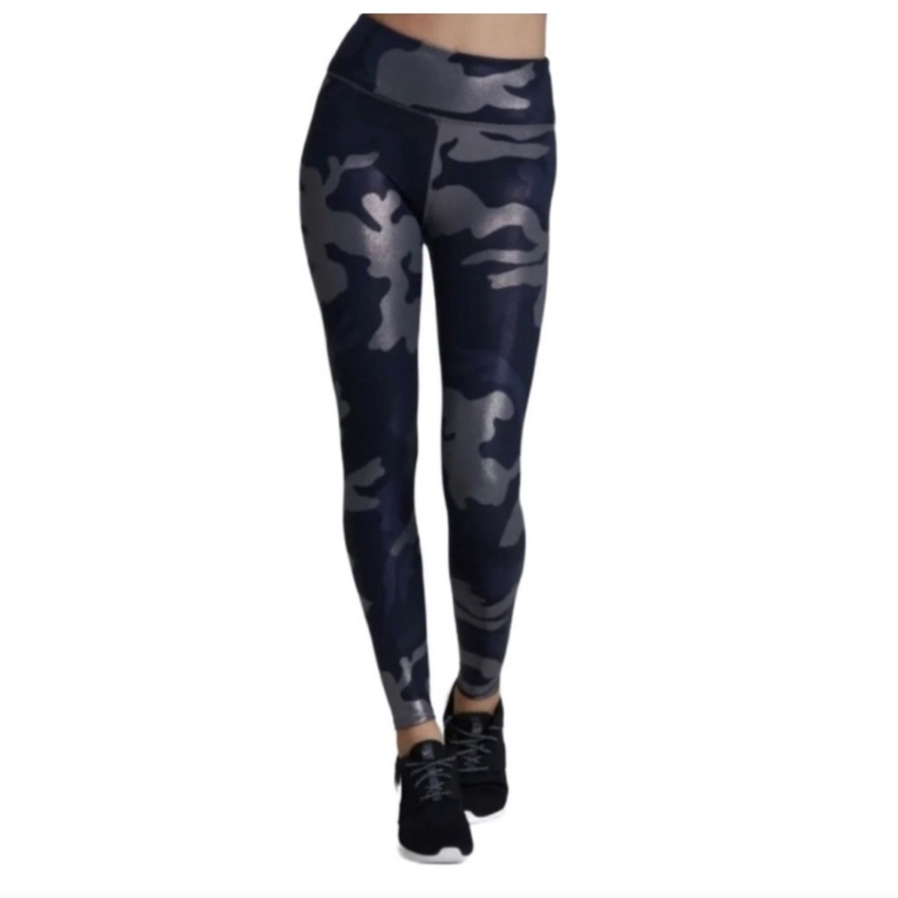 Noli Blue and Gray Camouflage Leggings